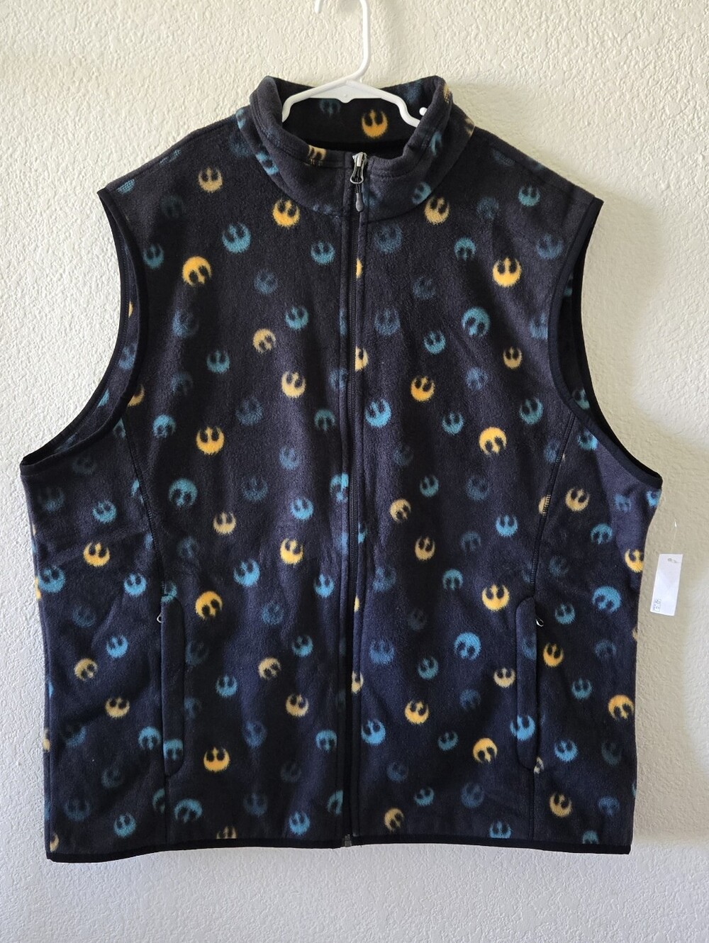 Disney Star Wars Rebel Alliance Polar Fleece Vest Full Zip NWT